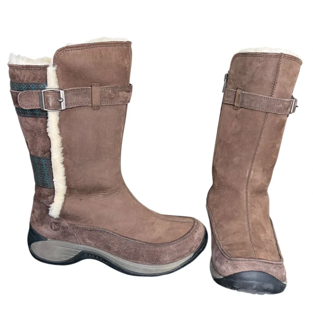 Merrell Encore Snow Bracken Waterproof‎ Fur Lined Winter Boots Women's Size 6